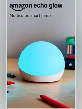 Amazon Echo Glow-Smart Mood Lantern - White Base with Multi-Color Globe